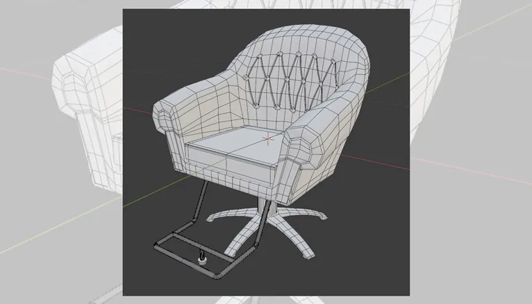 3Dモデリング 椅子