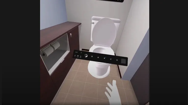 VRトレーニング: トイレ交換施工の手順習得を目的としたVR Eラーニングシステム